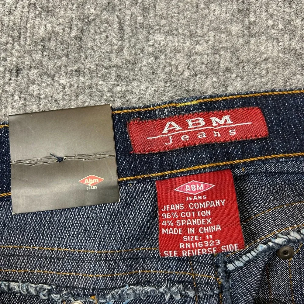 ABM Flare Jeans Women's Blue Denim Stretch Pockets‎ Zip Fly Classic NWT - 31X31